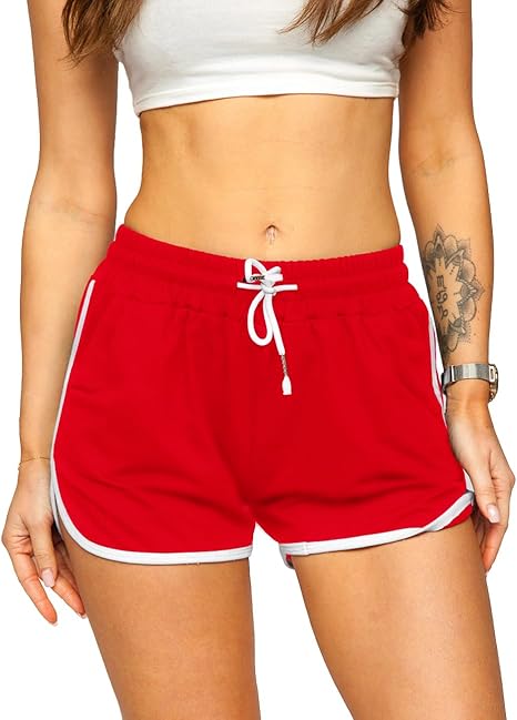 Women Athletic Yoga Fitness Terry Cotton Shorts Gym Running Bodybuilding Medium Thickness Shorts