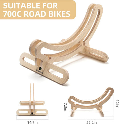 ROCKBROS Wooden Bike Stand Stylish Stable Storage