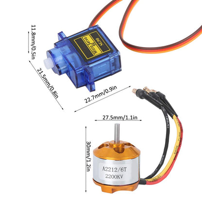 Premium RC A2212 2200KV Brushless Motor, New 30A ESC Electric Speed Controller