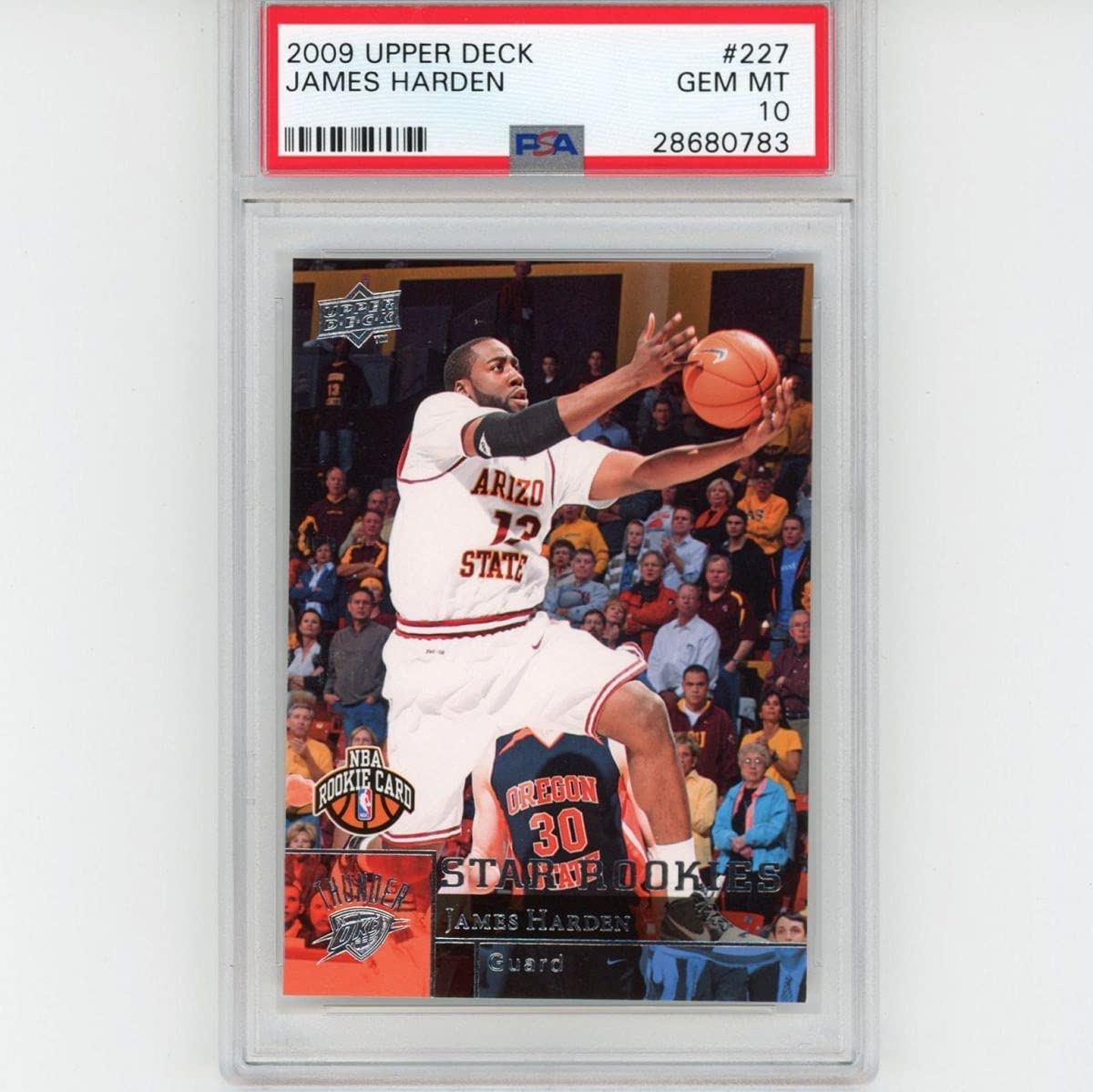 Graded 2009-10 Upper Deck UD James Harden #227 Rookie RC Basketball Card PSA 10 Gem Mint