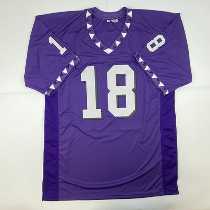 Autographed/Signed Jalen Reagor TCU Purple College Football Jersey Beckett BAS COA