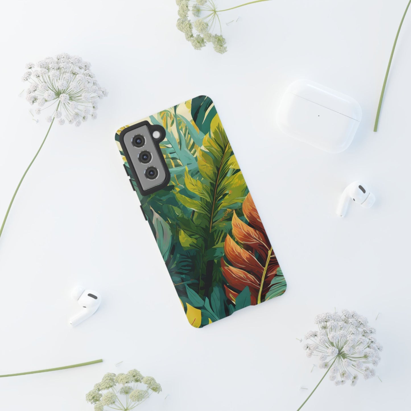Tropical Leaf Tough Phone Case