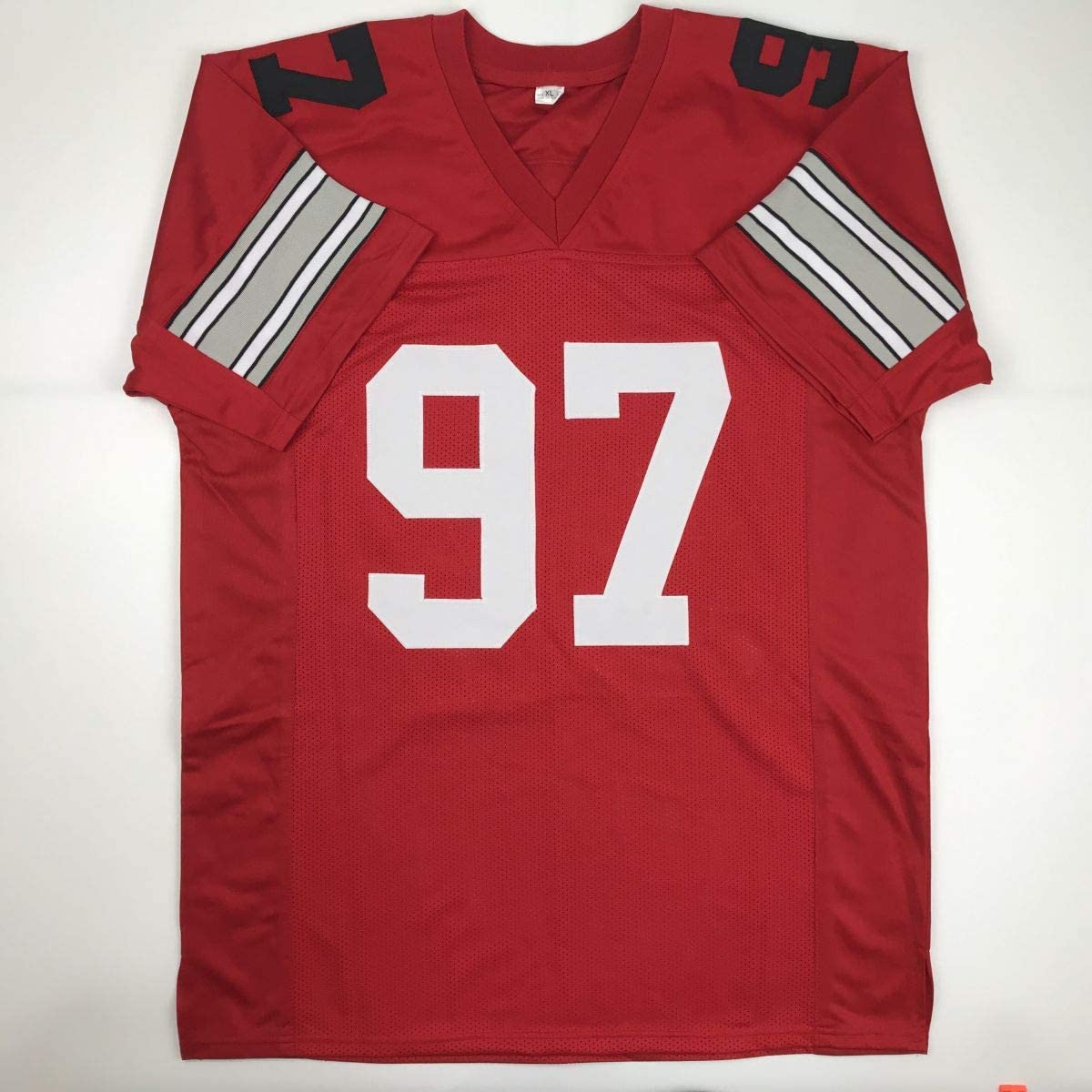 Autographed/Signed Joey Bosa Ohio State Red College Football Jersey JSA COA
