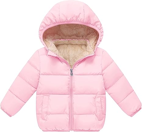 Baby Boys Girls Thicken Winter Coat Toddler Fleece Warm Hooded Jacket Clothes 2024