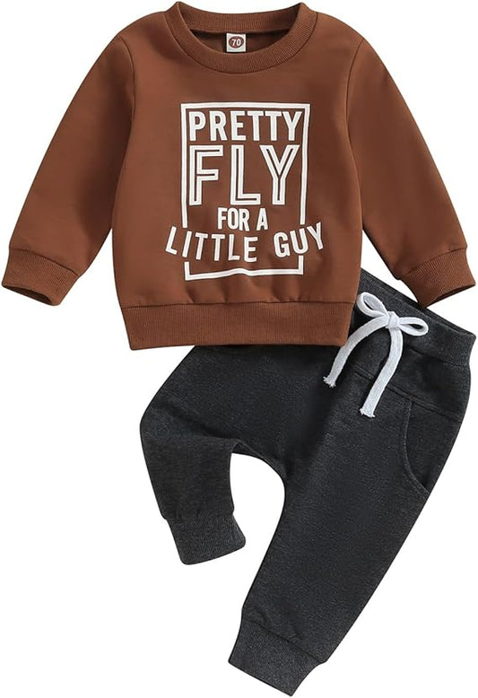 Baby Boy Clothes Fall 6 12 18 24 Months Football Long Sleeve Pullover Tops & Pant Sets Toddler Winter Outfits