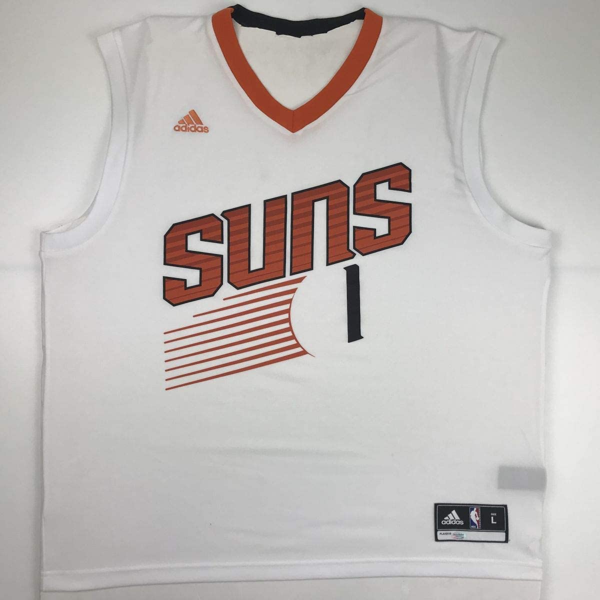 Autographed/Signed Devin Booker Phoenix White Basketball Jersey Steiner Sports COA