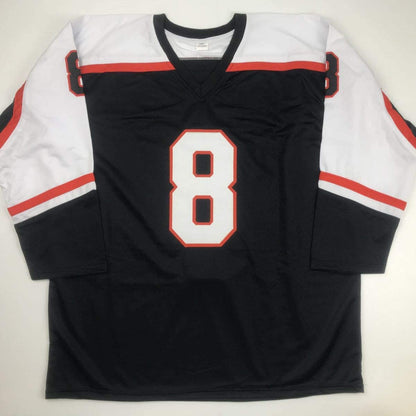 Autographed/Signed Dave Schultz The Hammer Philadelphia Black Hockey Jersey JSA COA