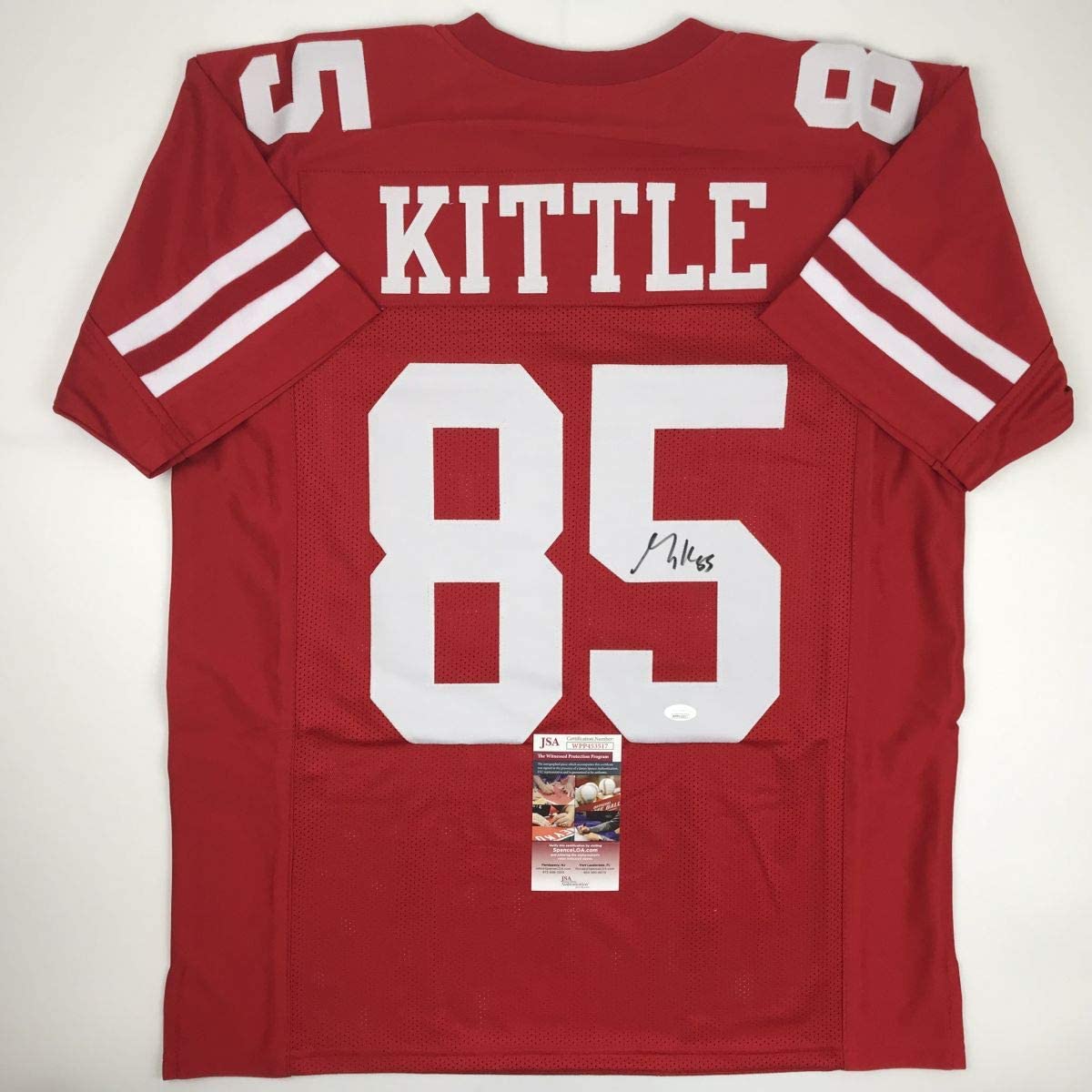 Autographed/Signed George Kittle San Francisco Red Football Jersey JSA COA
