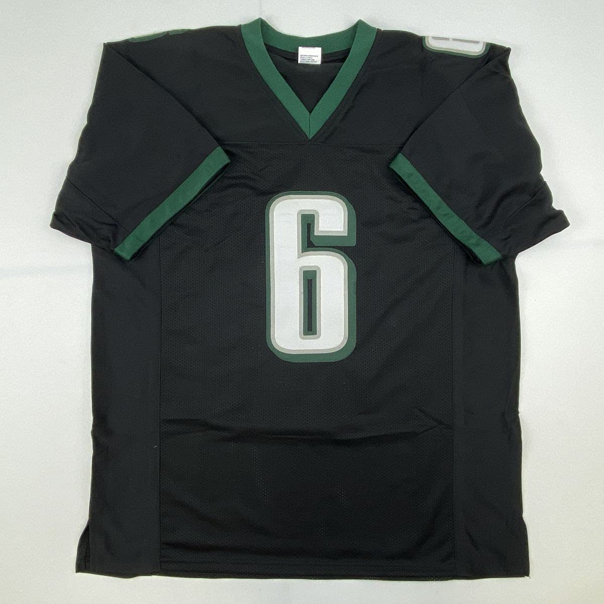 Autographed/Signed Devonta Smith Philadelphia Black Football Jersey Beckett BAS COA