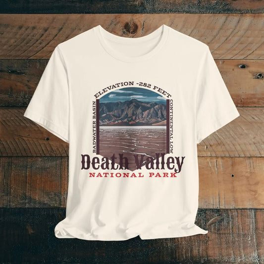Death Valley National Park Unisex Jersey Tee Airlume Cotton Badwater Basin