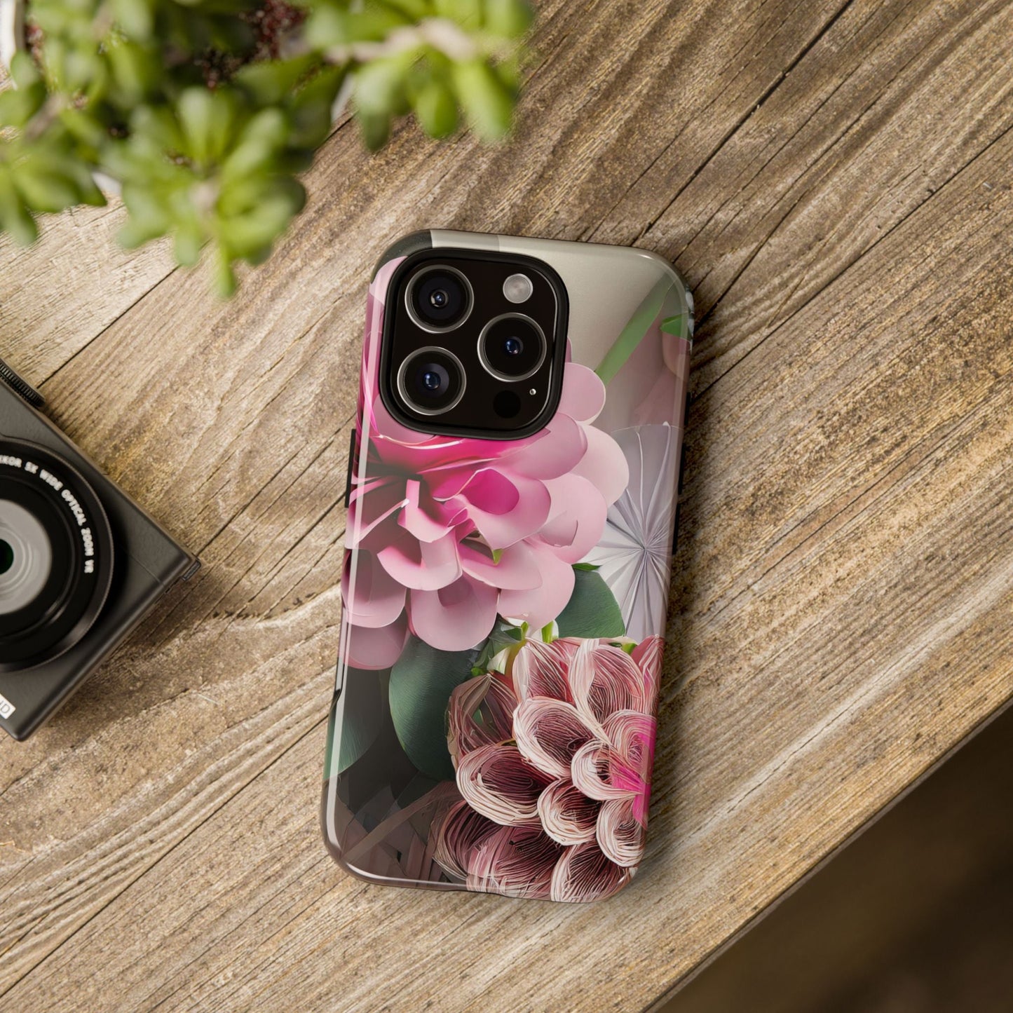 Elegant Paper Flowers Tough Phone Case
