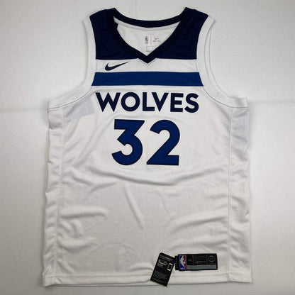 Autographed/Signed Karl-Anthony Towns Minnesota White Basketball Jersey JSA COA