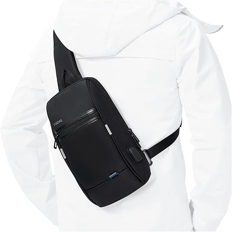 VGOAL Small Sling Backpack Men's Chest Bag Shoulder Crossbody Hiking Bag Business Daypack with USB Charging Port fit 9.7" iPad