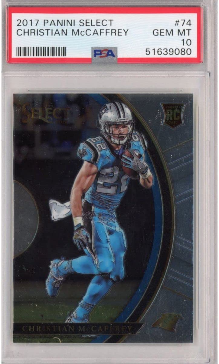 Graded 2017 Panini Select Christian McCaffrey #74 Rookie RC Football Card PSA 10 Gem Mint