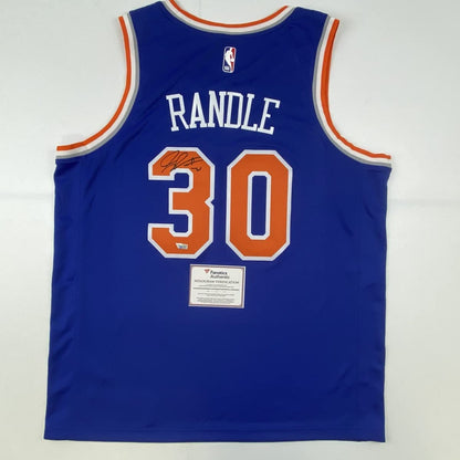 Autographed/Signed Julius Randle New York Knicks Blue Basketball Jersey Fanatics COA #2