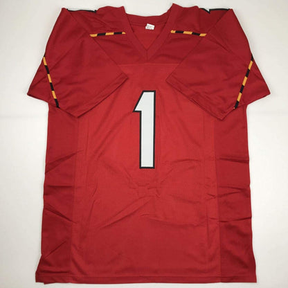 Autographed/Signed Stefon Diggs Maryland Red College Football Jersey JSA COA