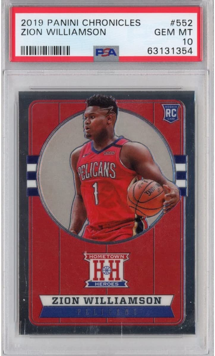 Graded 2019-20 Panini Chronicles Zion Williamson #552 Rookie RC Basketball Card PSA 10 Gem Mint