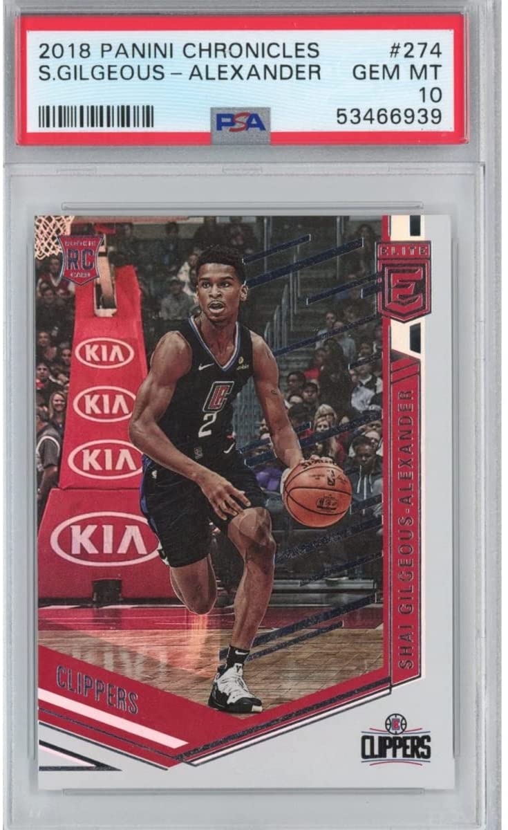 Graded 2018-19 Panini Chronicles Shai Gilgeous-Alexander #274 Rookie RC Basketball Card PSA 10 Gem Mint