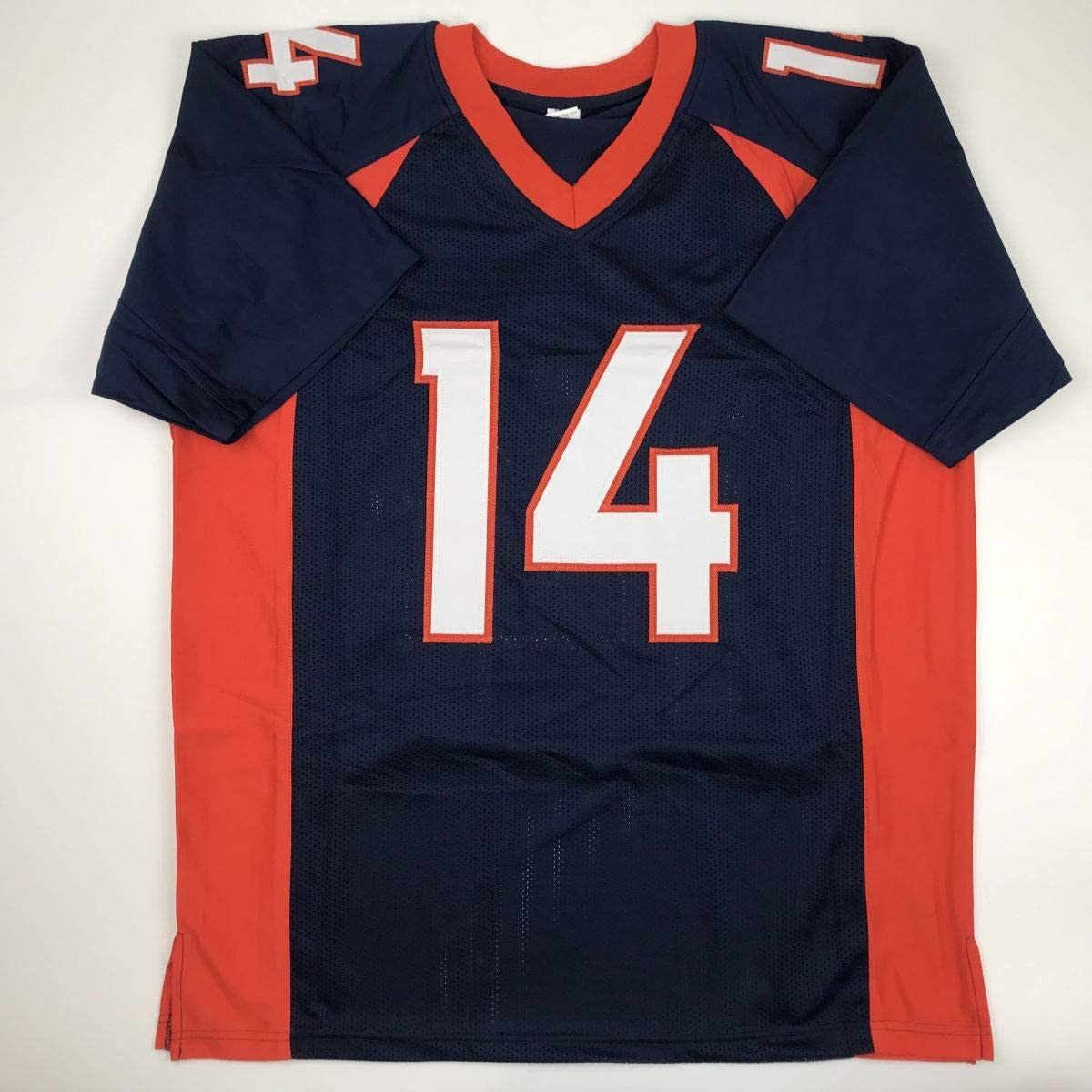 Autographed/Signed Courtland Sutton Denver Blue Football Jersey JSA COA