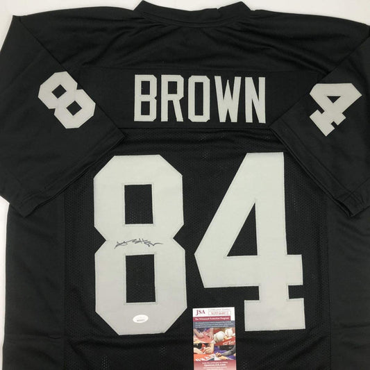 Autographed/Signed Antonio Brown Oakland Black Football Jersey JSA COA