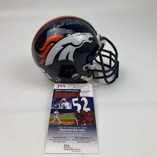 Autographed/Signed Terrell Davis Denver Broncos Mini Football Helmet JSA COA