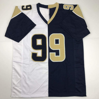 Autographed/Signed Aaron Donald Los Angeles LA Dual Color Football Jersey PSA/DNA COA