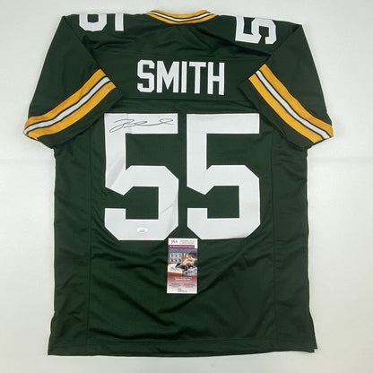 Autographed/Signed Za'Darius Smith Green Bay Green Football Jersey JSA COA