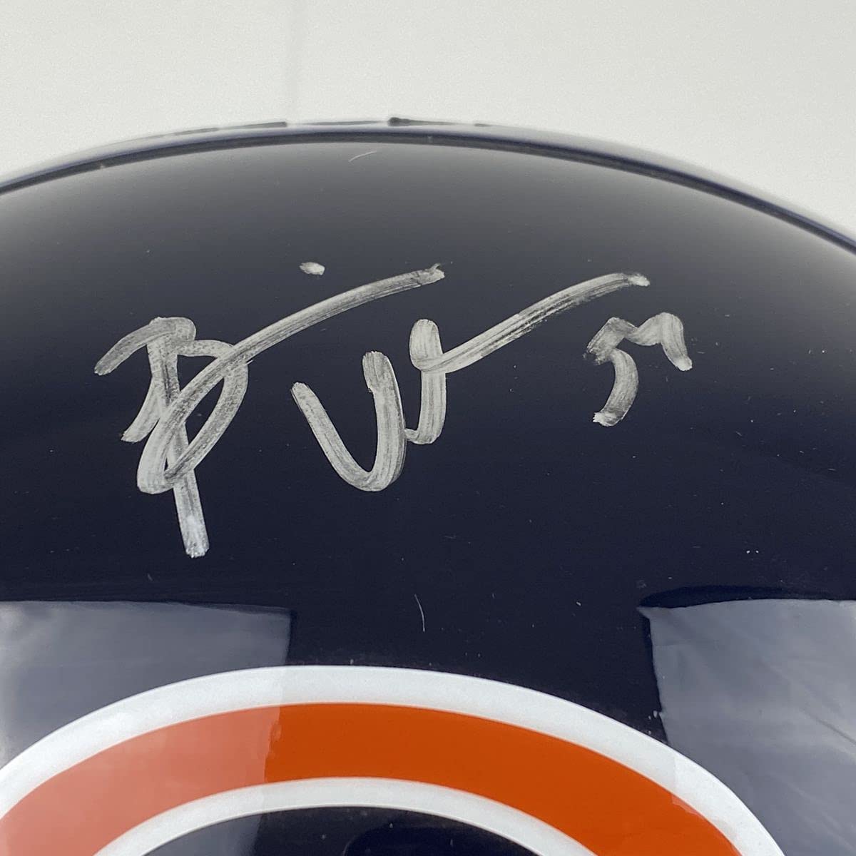 Autographed/Signed Brian Urlacher Chicago Bears Full Size FS F/S Replica Football Helmet PSA/DNA COA