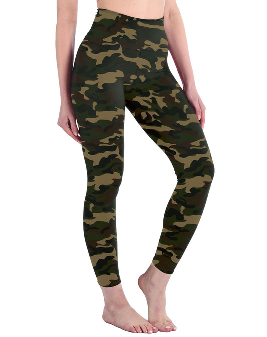 Ipletix Leggings for Women, High Waisted Leggings Buttery Soft Non See Through Workout Yoga Pants Green Camo