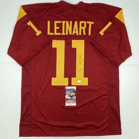 Autographed/Signed Matt Leinart USC Southen Cal Red College Football Jersey JSA COA