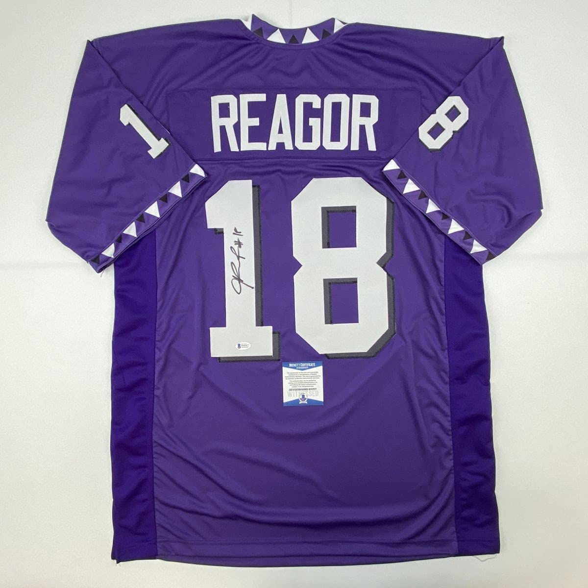 Autographed/Signed Jalen Reagor TCU Purple College Football Jersey Beckett BAS COA