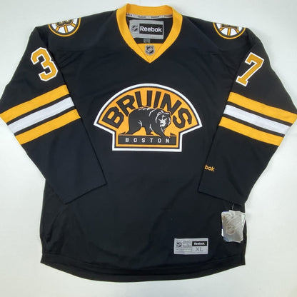 Autographed/Signed Patrice Bergeron Personalized To Anthony Boston Bruins Black Hockey Jersey JSA COA