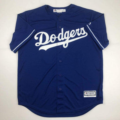 Autographed/Signed Cody Bellinger Los Angeles LA Blue Baseball Jersey Fanatics COA