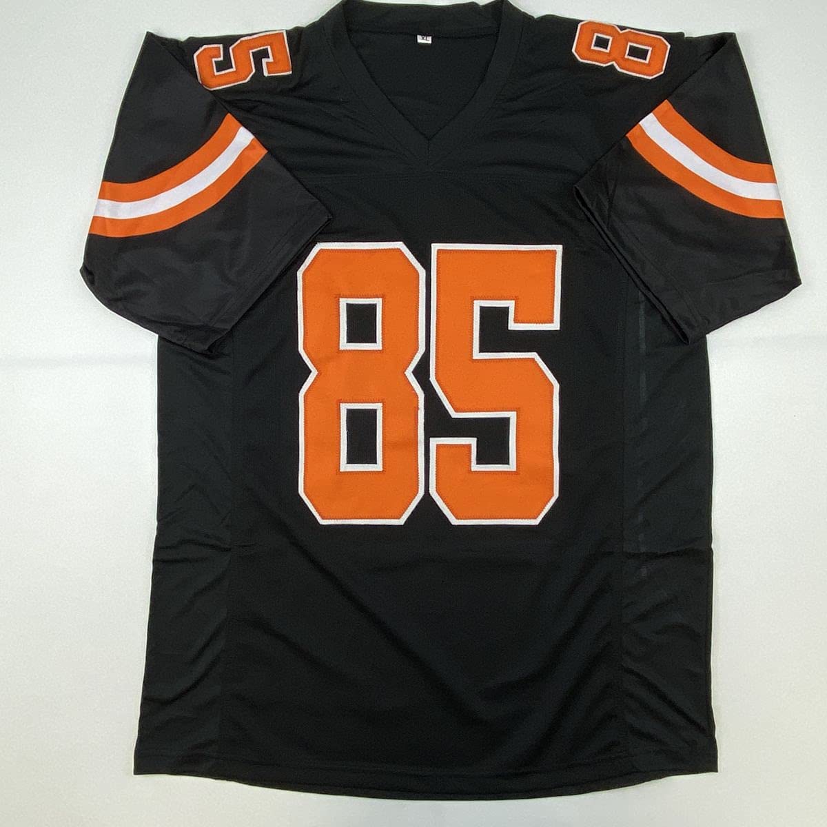 Autographed/Signed David Njoku Cleveland Football Black Jersey JSA COA