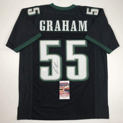 Autographed/Signed Brandon Graham Philadelphia Black Football Jersey JSA COA