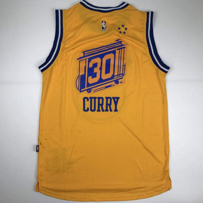 Autographed/Signed Stephen Steph Curry Golden State The City Yellow Basketball Jersey JSA COA/LOA