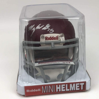 Autographed/Signed Myles Garrett Texas A&M Aggies Red College Football Mini Helmet JSA COA