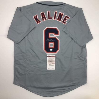 Autographed/Signed Al Kaline Detroit Grey Baseball Jersey JSA COA