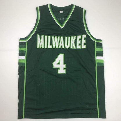 Autographed/Signed Sidney Moncrief Milwaukee Green/White Basketball Jersey PSA/DNA COA