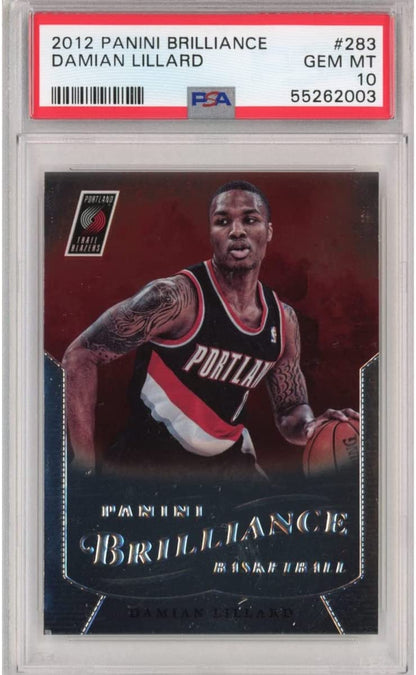 Graded 2012-13 Panini Brilliance Damian Lillard #283 Rookie RC Basketball Card PSA 10 Gem Mint