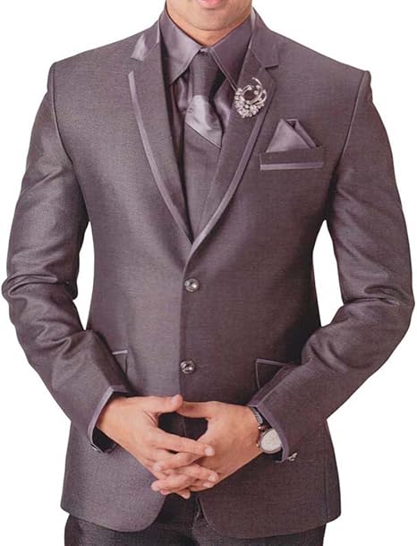 Mens Gray 6 pc Tuxedo Suit Classic Look TX747XL48 48 X-Long Dark-Gray