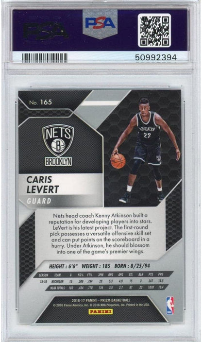 Graded 2016-17 Panini Prizm Caris LeVert #165 Rookie RC Basketball Card PSA 10 Gem Mint