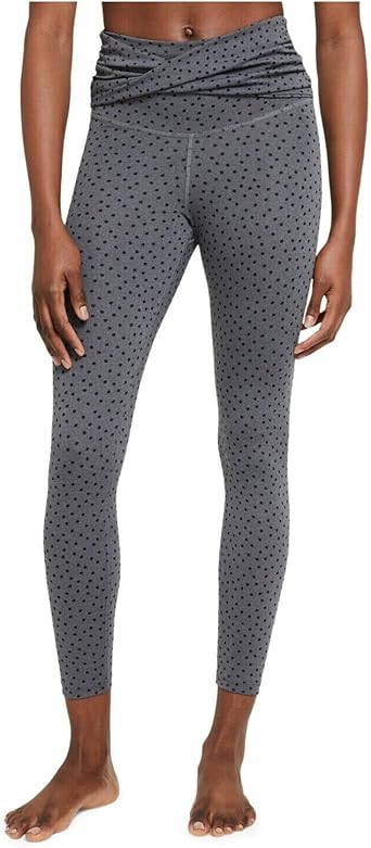 Nike Women's Yoga Luxe High Rise 7/8 Length Tights (Grey Black, XS)