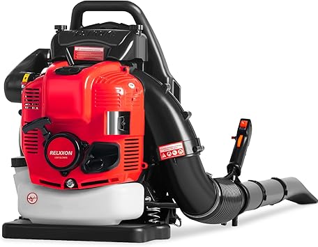 4-Stroke Backpack Gas Leaf Blower _ _ 75.6cc, 205 MPH, 750 CFM, Low Emission, No Fuel Mixing, Powerful for Large Yards, Ideal for Lawn & Snow Removal (BBX9900)