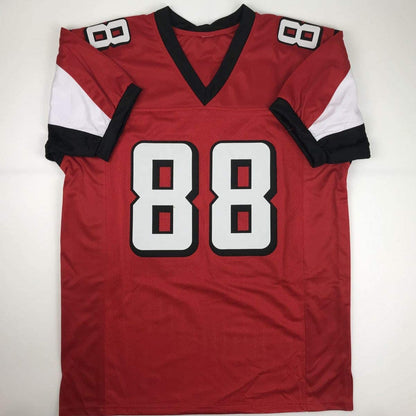 Autographed/Signed Tony Gonzalez Atlanta Red Football Jersey JSA COA