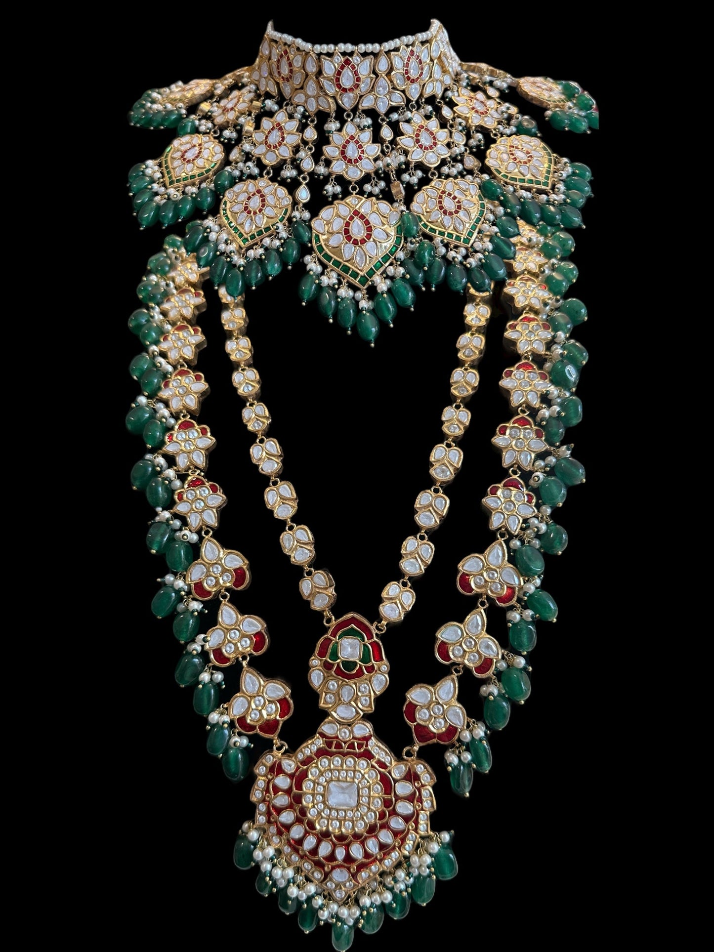 BR466 Subah high quality meena bridal set ( READY TO SHIP )