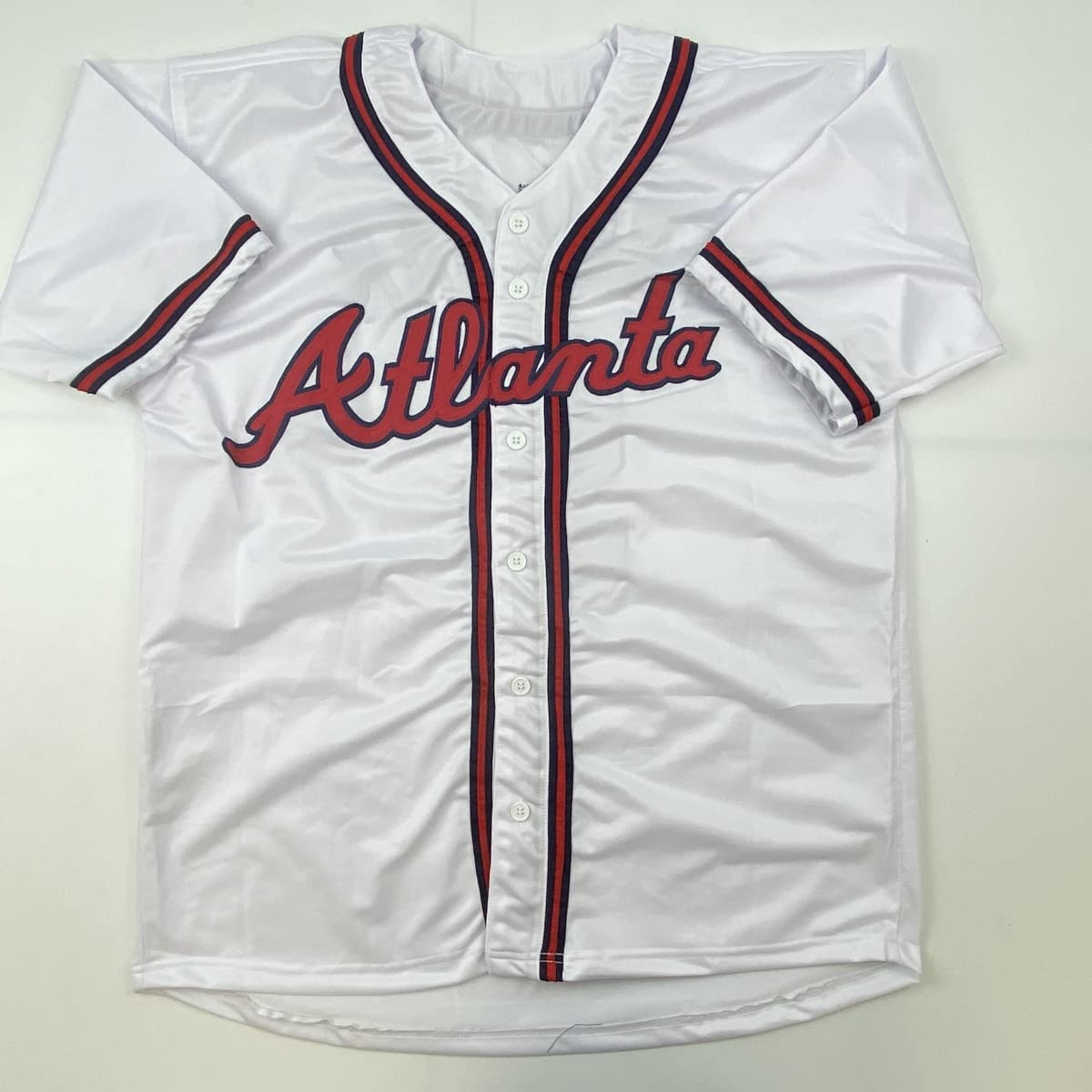 Autographed/Signed Freddie Freeman Atlanta White Baseball Jersey Lojo Exclusive COA