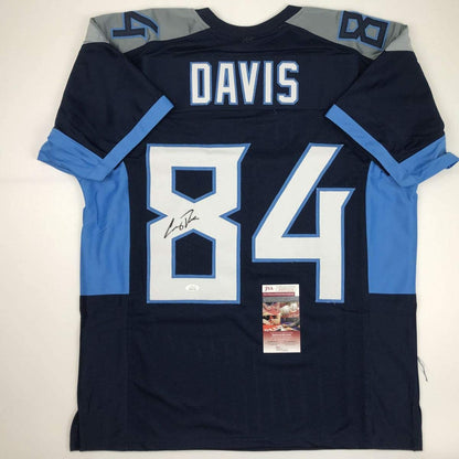 Autographed/Signed Corey Davis Tennessee 2018 Dark Blue Football Jersey JSA COA