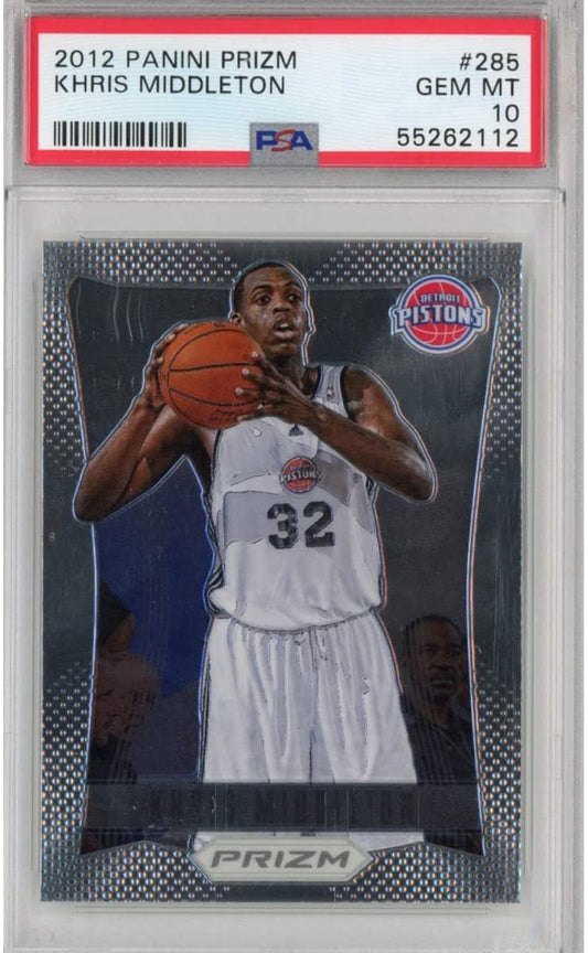 Graded 2012-13 Panini Prizm Khris Middleton #285 Rookie RC Basketball Card PSA 10 Gem Mint