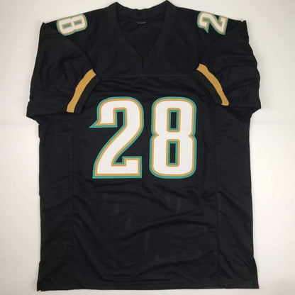 Autographed/Signed Fred Taylor Jacksonville Black Football Jersey JSA COA